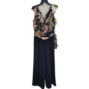 Alex Marie Floral And Wide Leg Pant Jumpsuit Sz 12